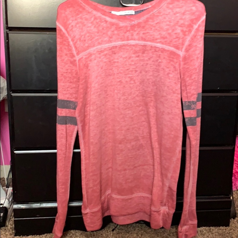 pink sporty long sleeve shirt